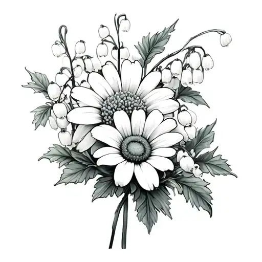 Daisy Marigold Holly Lily Of The Valley Flowers