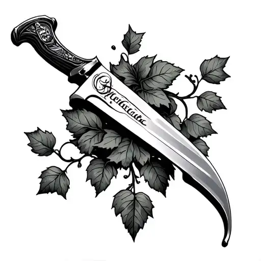 Misericorde With Serotonin Wrapped Around The Knife In Vine Like Way