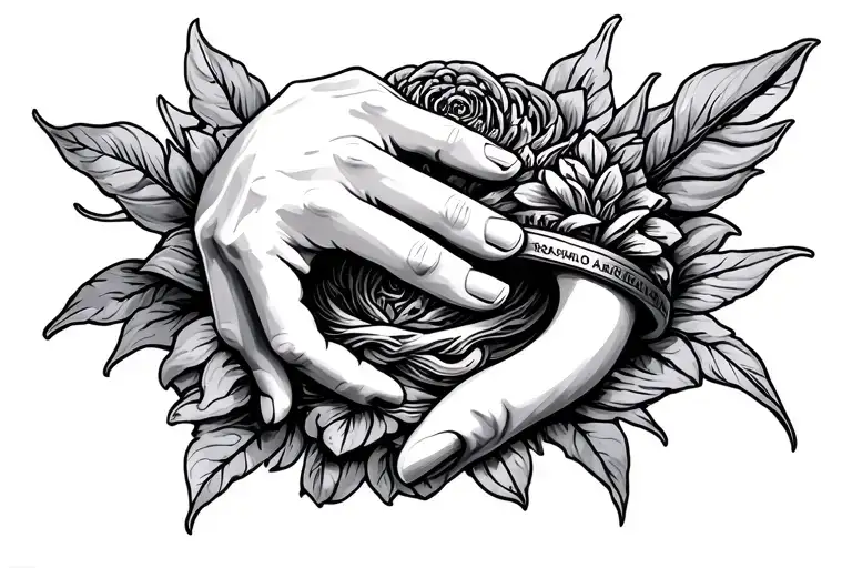 Aphrodite Ring Hand Tattoo Design