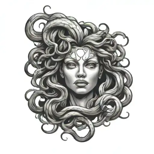 Sketch Medusa Head