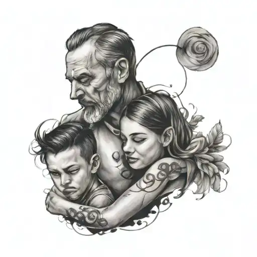 Invisible Connection Between Daughter And Father