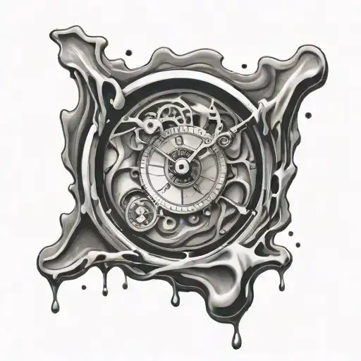 Melting Abstract Clock