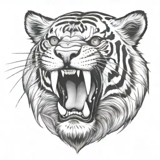 Sabre Toothed Tiger Head