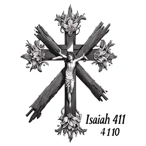 A Cross And It Says Bible Verse Isaiah 41 10 Inside It