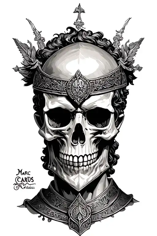 Skull And Stoic Armour With Cardnil Virtues Marcus Aurelius