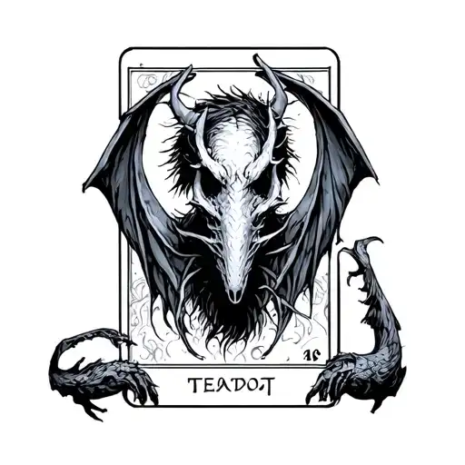 Thestral Incorporated Into The Death Tarot Card