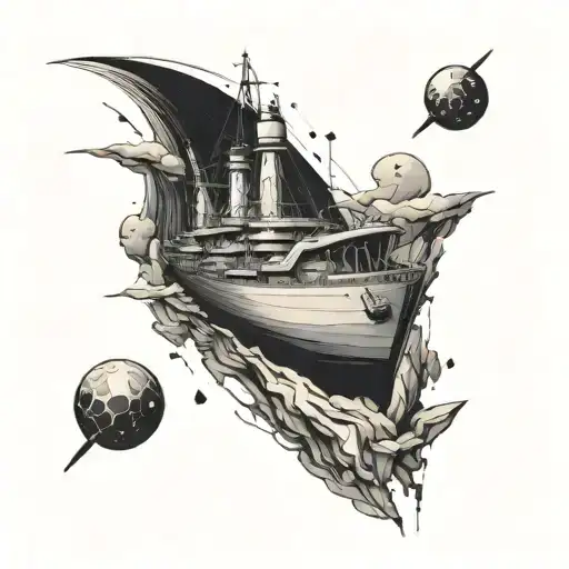 Fine Line Start Trek Ship Pastel Colour