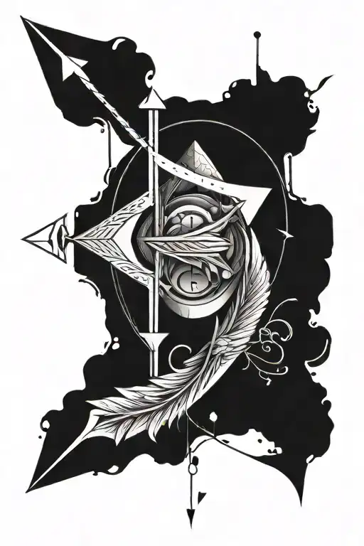Arrow Whimsical Blackwork