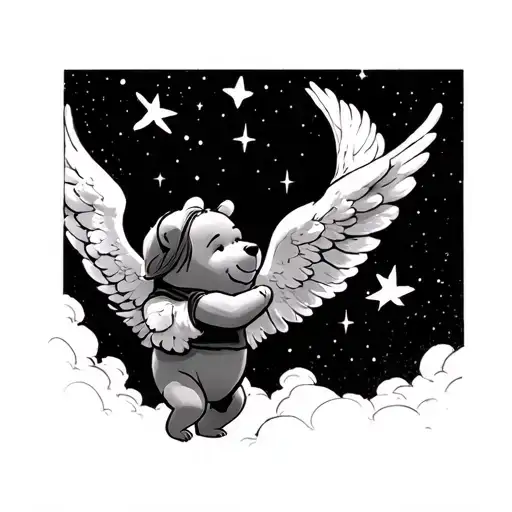 Winnie The Pooh In Heaven Something Angelic Something
