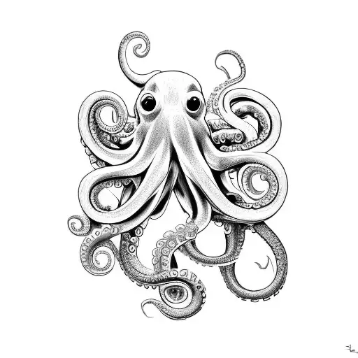 Motorcycle Engine And Octopus