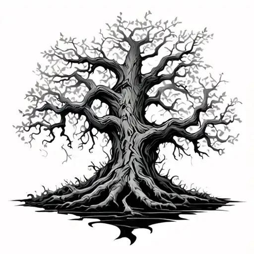 Odysseus Land Of The Dead Tree With Creeping Vines