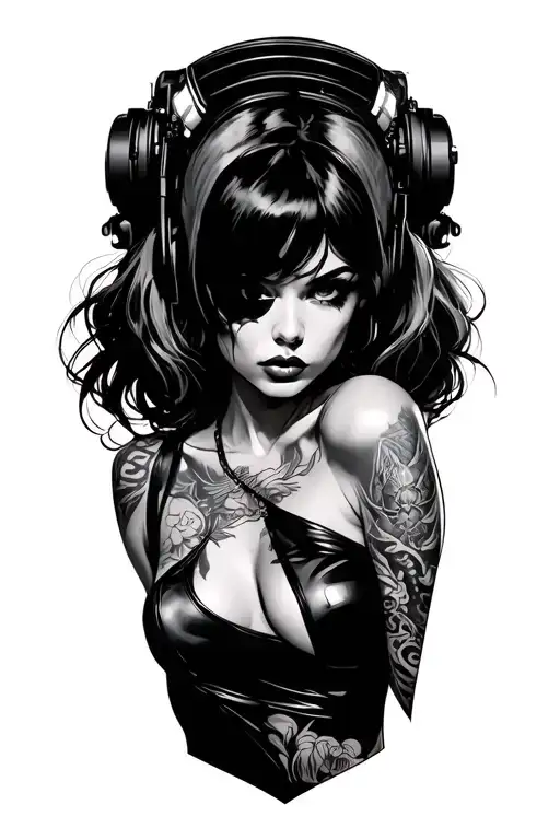Cyberpunk Pin Up Girl