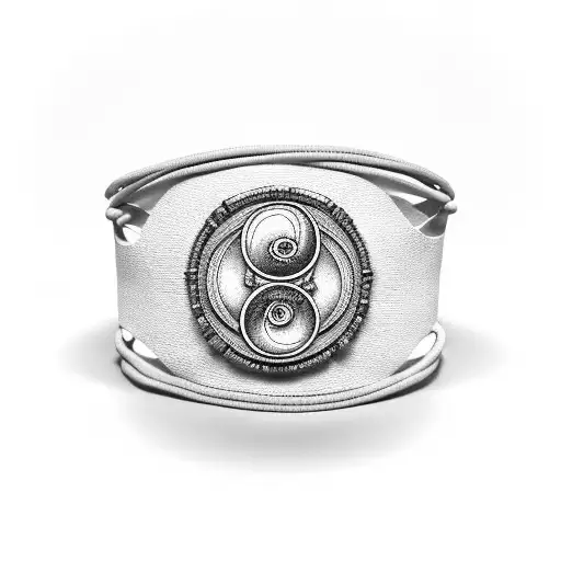 Bracelet With Ying Yang Ghost Charm