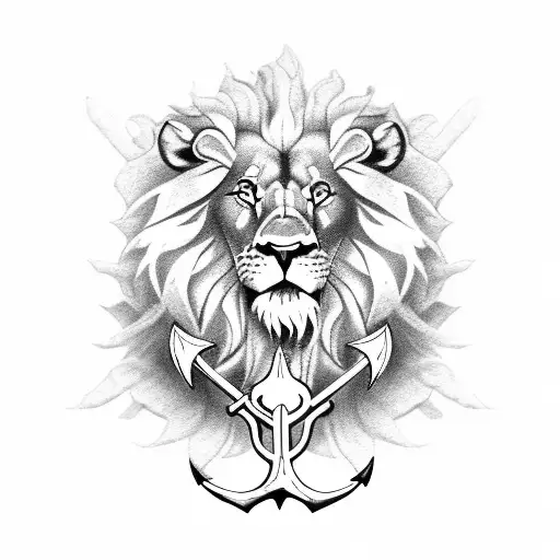Lion Rose Anchor
