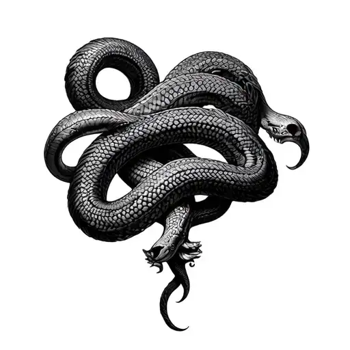 Medusa Gorgon Arms Snakes Wrapped