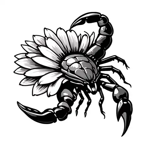 Scorpion But The Stinger Is A Flower Blooming