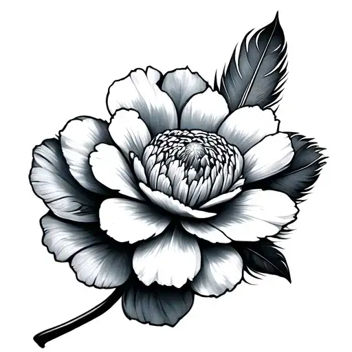 Feather Turning Into Carnation Flower