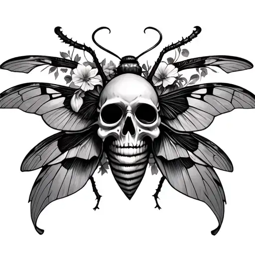 Floral Death Moth Like A Mask