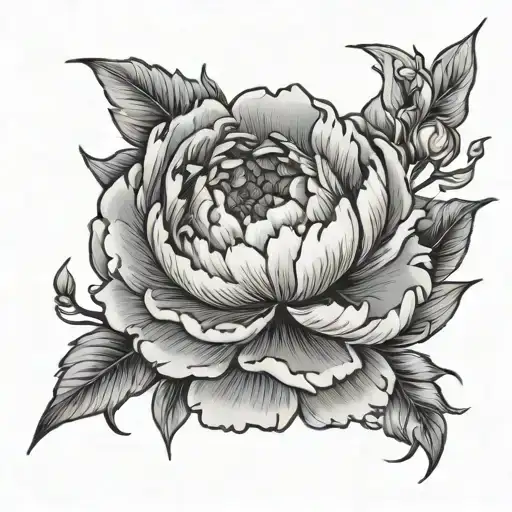 Fish Peony Flower Intertwined