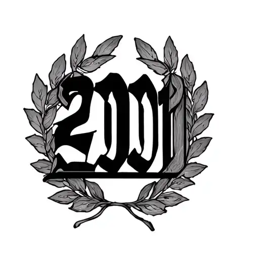 Laurel Wreath With 2001 Birth Year