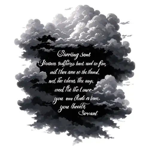 Suffering Servant Bible Verse With Clouds