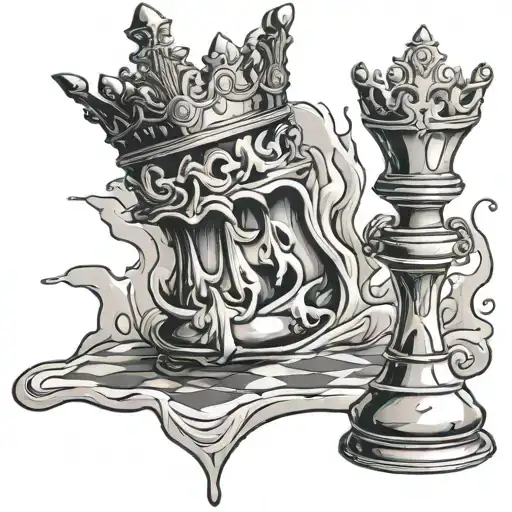 Melting King Chess Piece