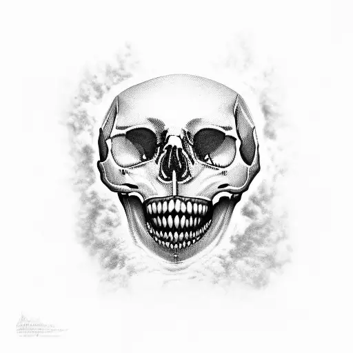 Realism Horror Teeth And Skull