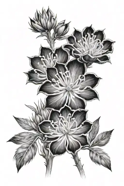 Growing Desert Wildflowers Including Indian Paintbrush Growing Along Humeral Fracture Scar Fine Line