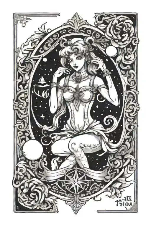 Sexy Sailor Moon Tarot Card Featuring