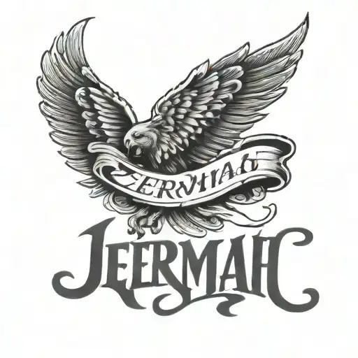 Calligraphy Script Front That Says Jeremiah
