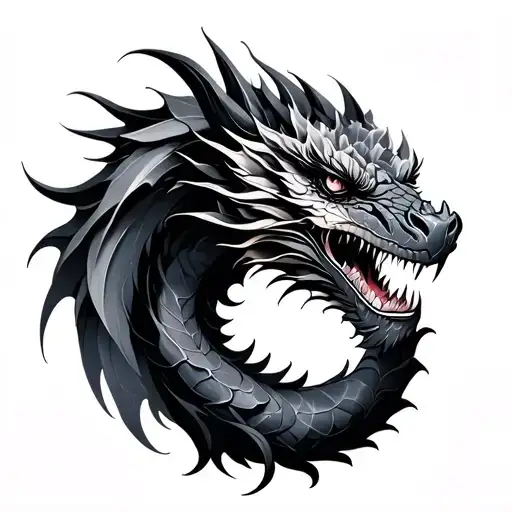 Dragon Rose Mountain Stars Shining