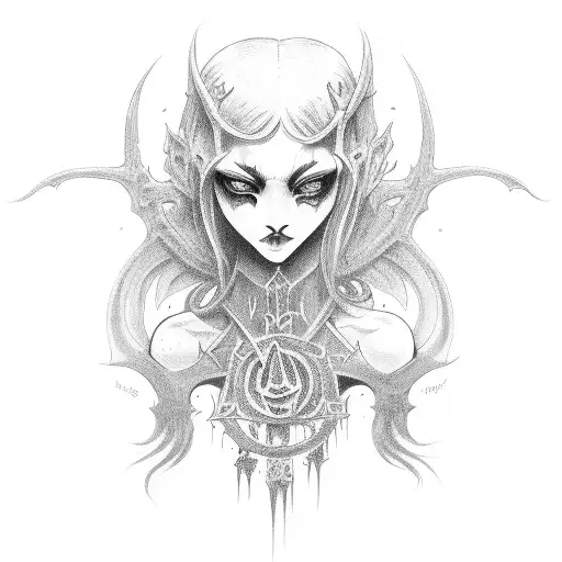 Dark Medieval Satanic Girl