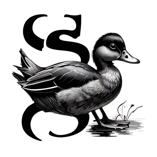 Initial S With A Duckling