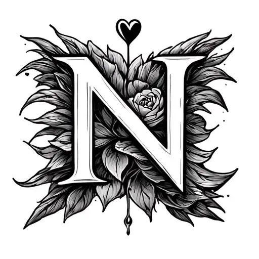 A Symbol That Represents Strength Through Love With A Letter N Very Very Hidden