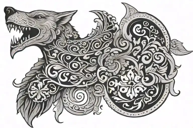 Nordic Throat Tattoo Design