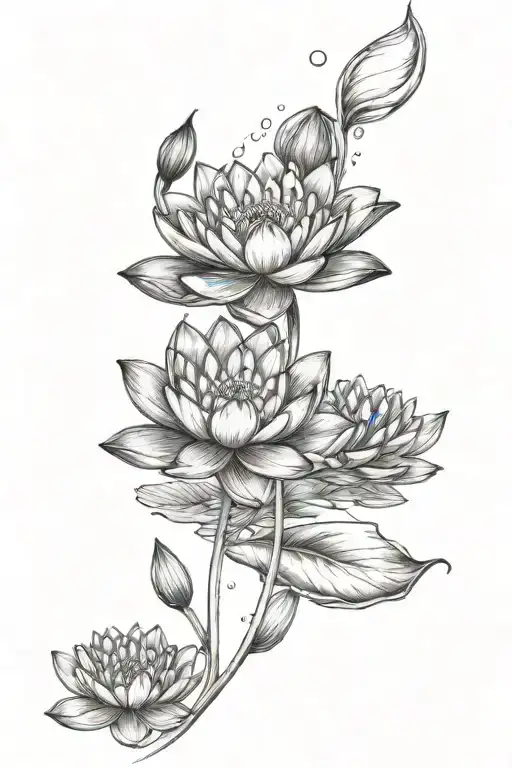 Moon Water Lily Forget Me Not Flowers