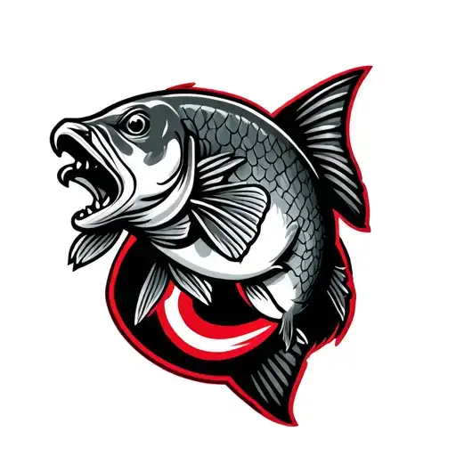Cavaliers Bass Fish Ohio State Logo