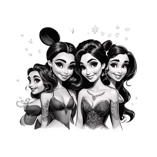 Discreet Disney Characters