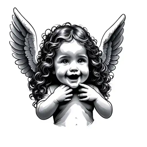 Baby Angel With Smile Through The Pain Mask