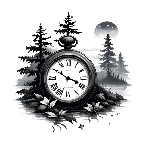 Clock Nature Scene Wilson