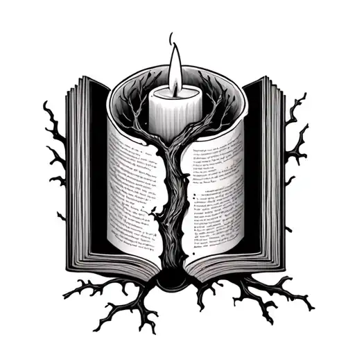 Book Candle Tree Rips Feminine