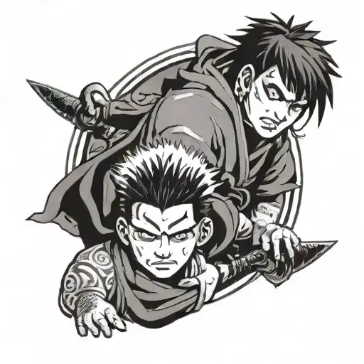 Japanese Gaara Tattoo Tarot Card