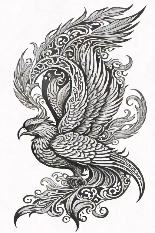 Arabic Phoenix Emerging Stylizing