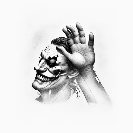 Joker Smile On The Hand