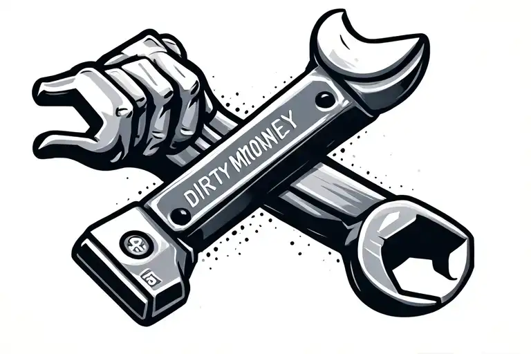 Clean Hands Dirty Money Adjustable Wrench