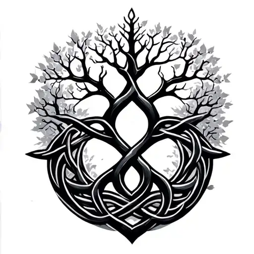 Nordic Tree With Celtic Knot