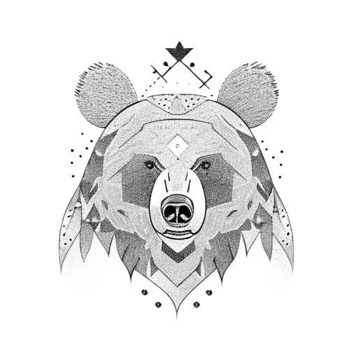 Graveling Bear With Feathers