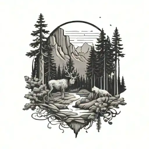 Simple Man Lyrics With Forest Scene