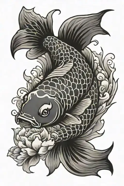 Koi Fish Outline