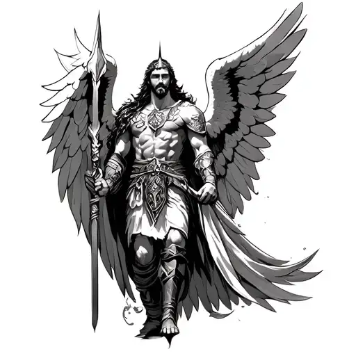 Archangel Michael And A Viking Warrior